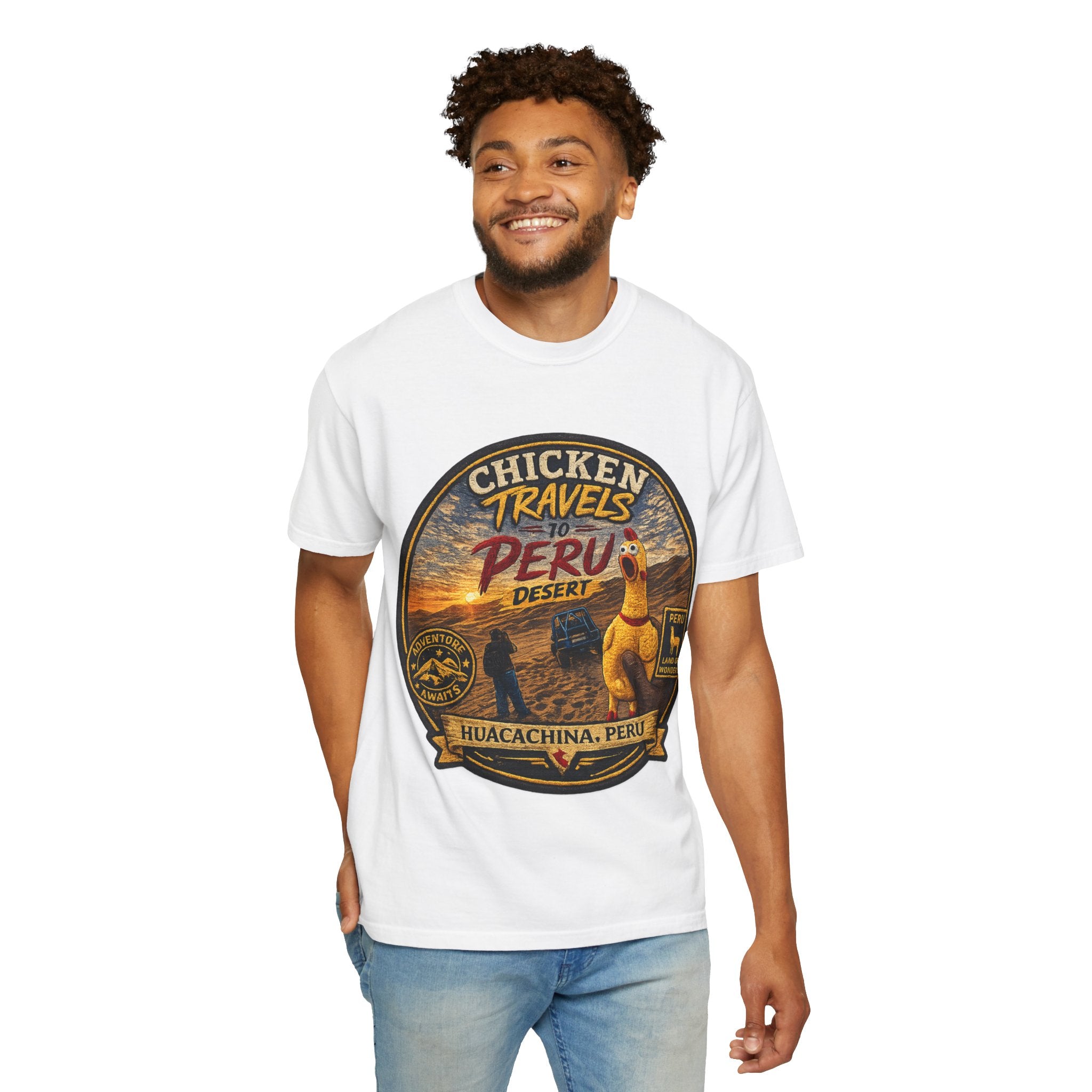 Copy of Chicken Travels Vintage Travel T-Shirt — "The Adventures of Chicken Travels" Tee
