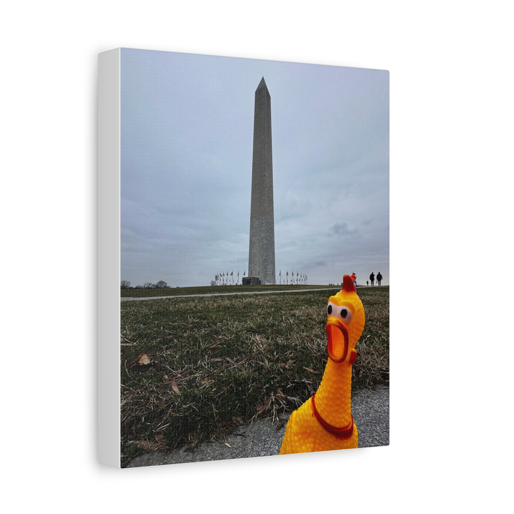Rubber Chicken at the Washington Monument — Matte Canvas Wall Art
