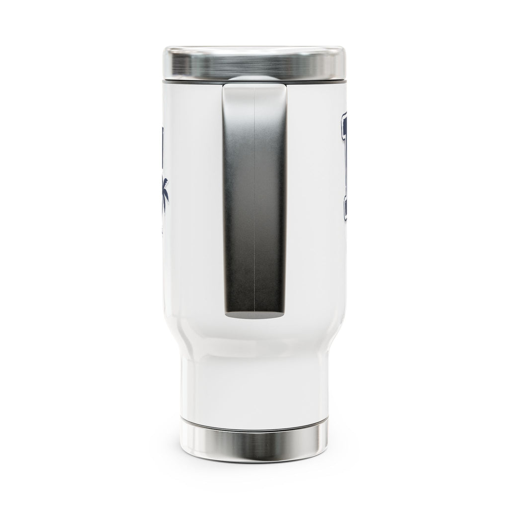 Chicken Travels 14oz Stainless Steel Travel Mug with Handle — I  Chicken Travels Design