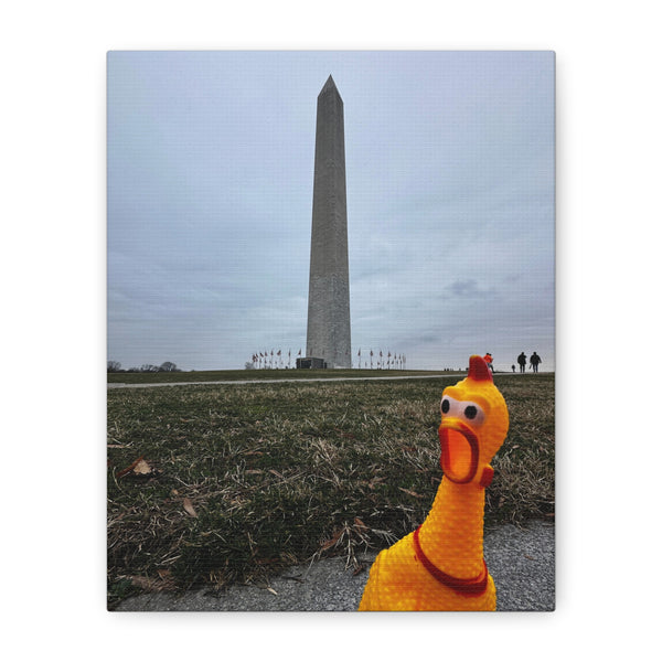 Rubber Chicken at the Washington Monument — Matte Canvas Wall Art