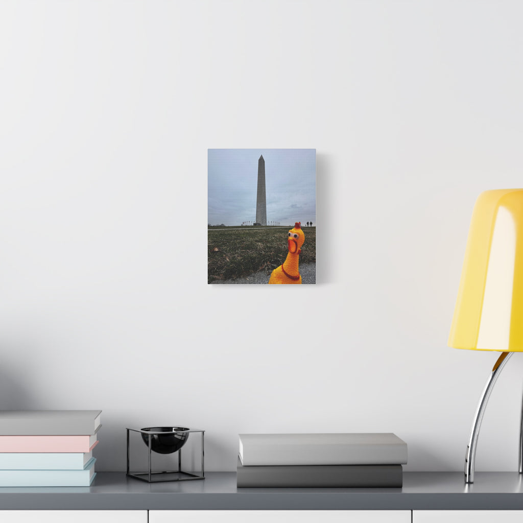 Rubber Chicken at the Washington Monument — Matte Canvas Wall Art