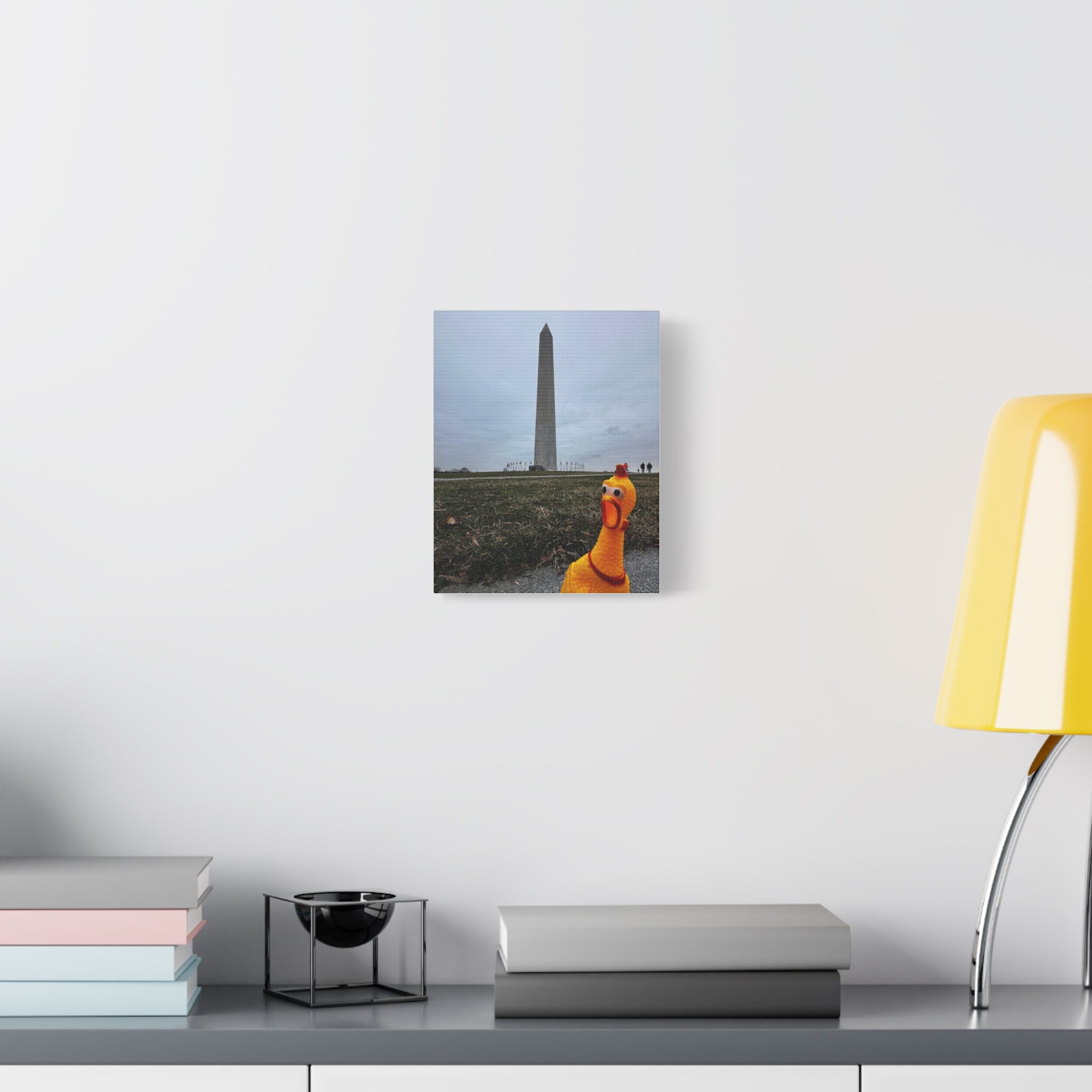 Rubber Chicken at the Washington Monument — Matte Canvas Wall Art