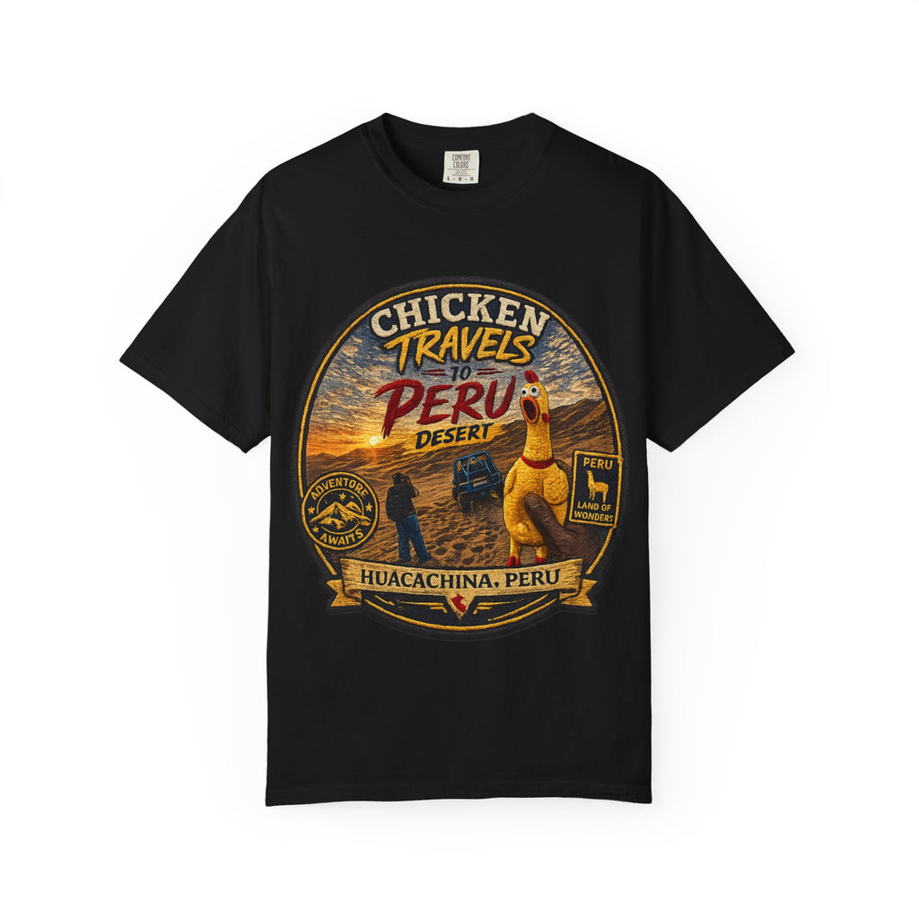 Copy of Chicken Travels Vintage Travel T-Shirt — "The Adventures of Chicken Travels" Tee
