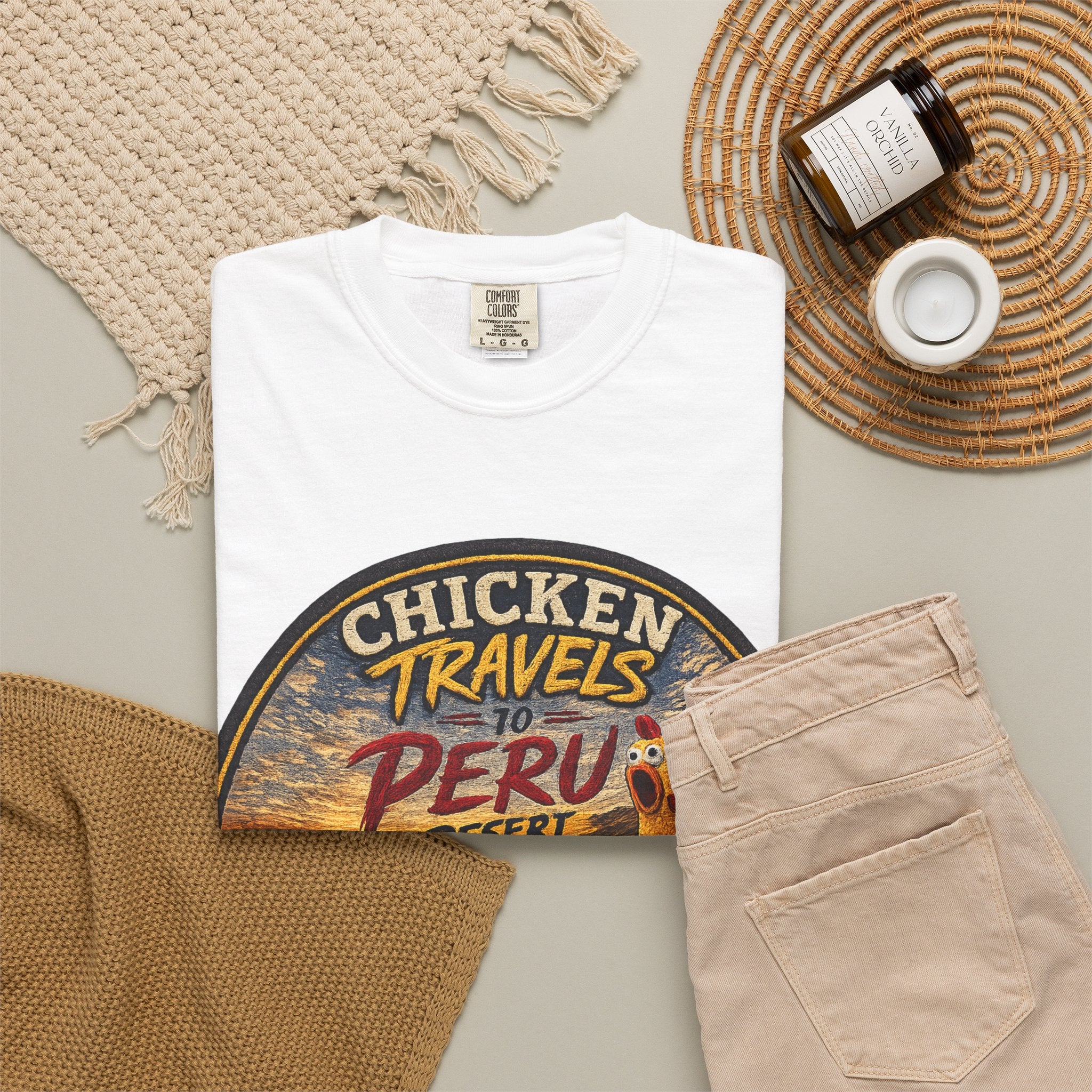 Copy of Chicken Travels Vintage Travel T-Shirt — "The Adventures of Chicken Travels" Tee