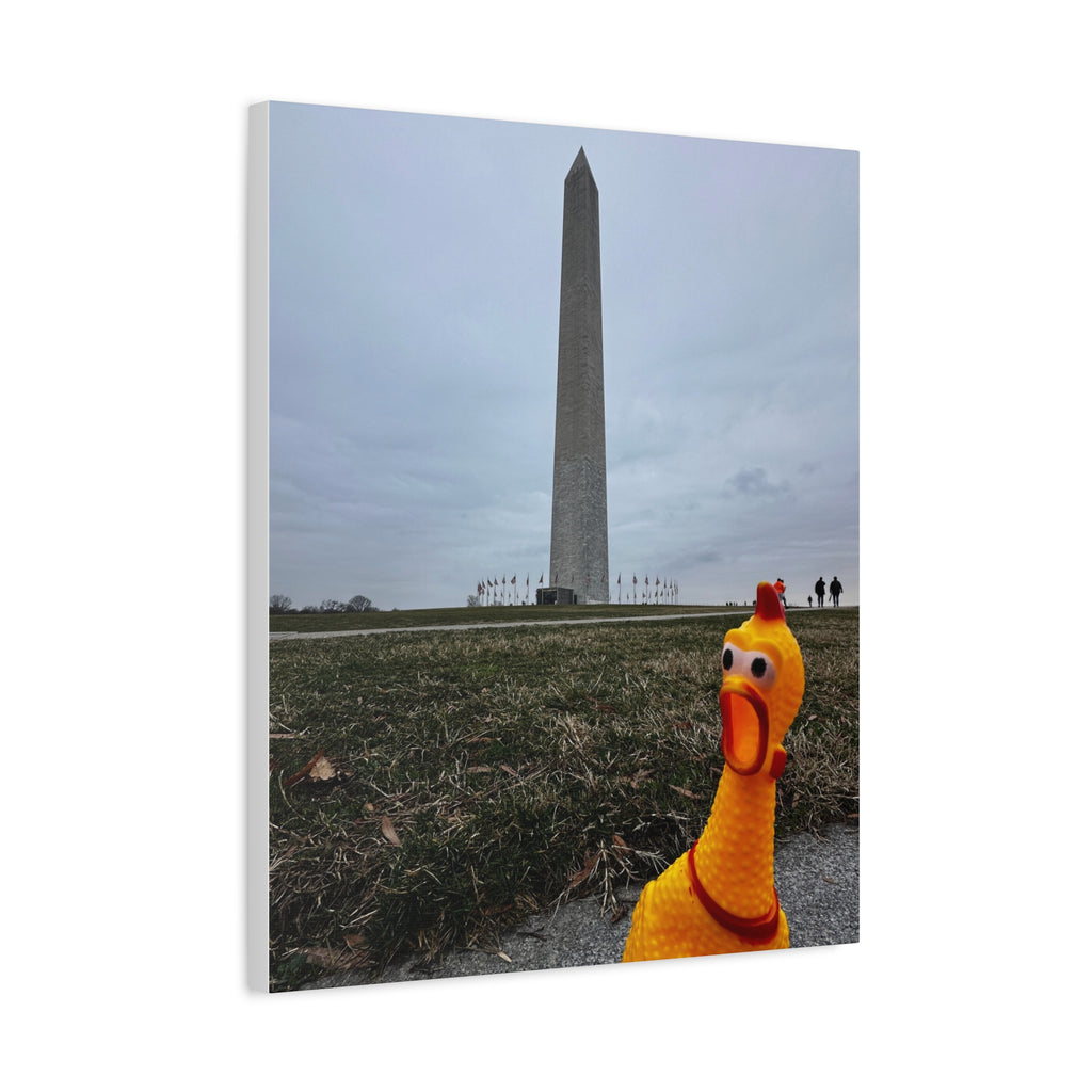 Rubber Chicken at the Washington Monument — Matte Canvas Wall Art